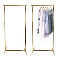 linliangmuyu metal stainless steel floor to ceiling clothing store display rack for clothes trousers clothes store accessories