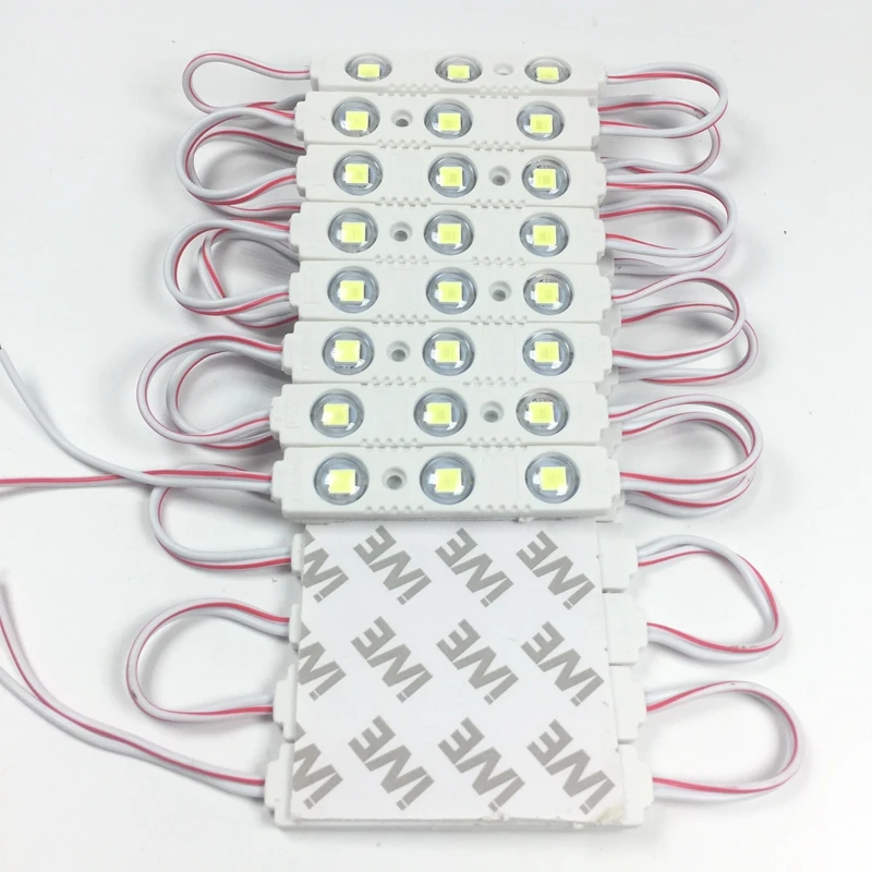 100 шт. 12 В 1 5 Вт Светодиодный модуль 5054 SMD 3LED s инъекционный объектив IP65