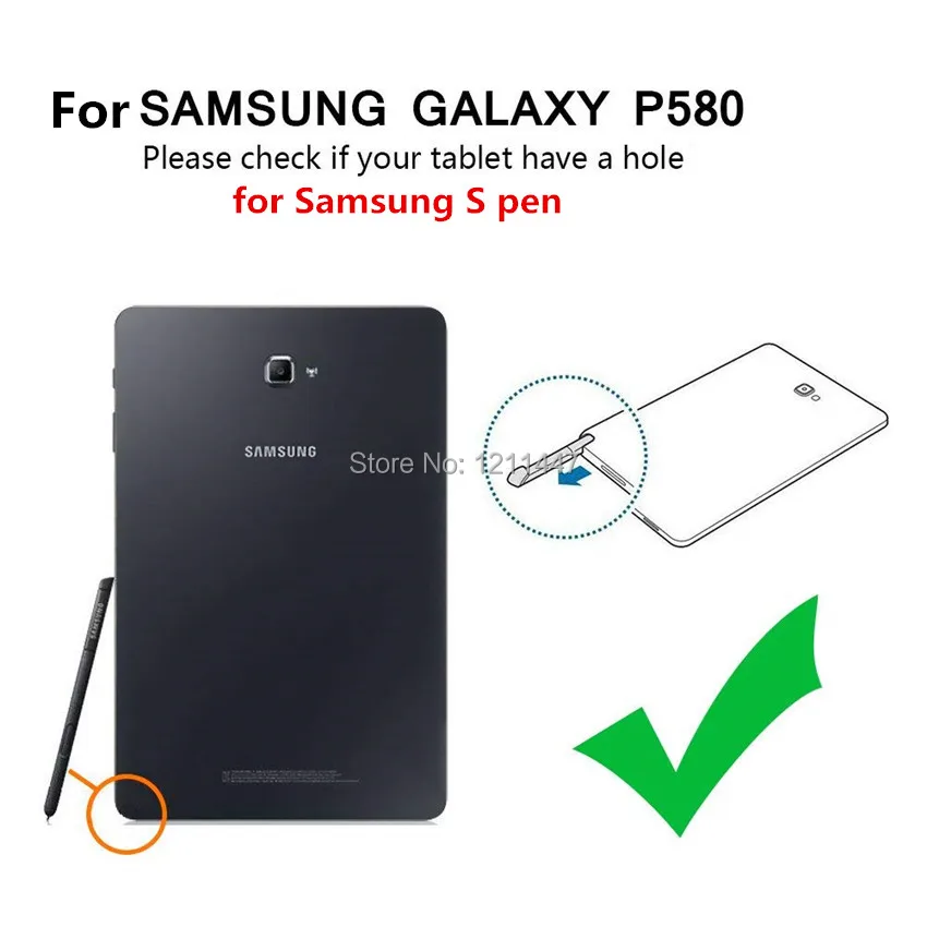 Для Samsung Galaxy Tab A 10 1 дюймовый планшет с S Pen P580 P585 сверхпрочный защитный чехол
