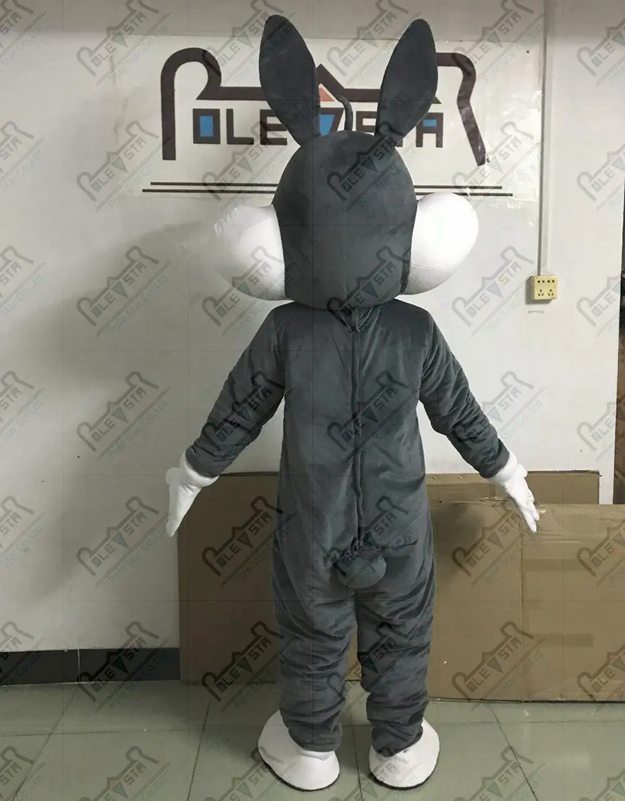 Костюм талисмана кролика из мультфильма, синий жилет, костюмы кролика, костюмы талисмана кролика