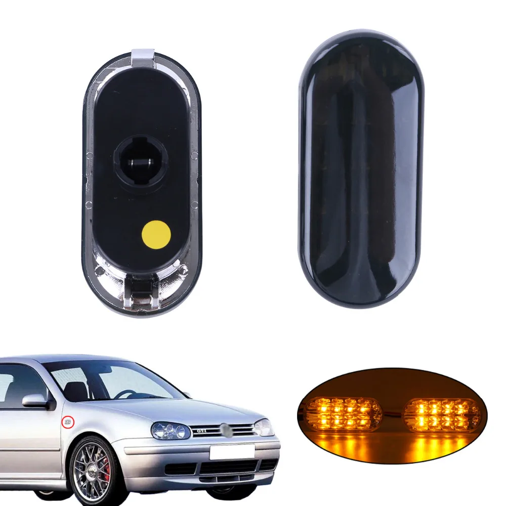 1 пара Amber габаритного света с черной линзой указатель поворота для VW Jetta Бора MK4