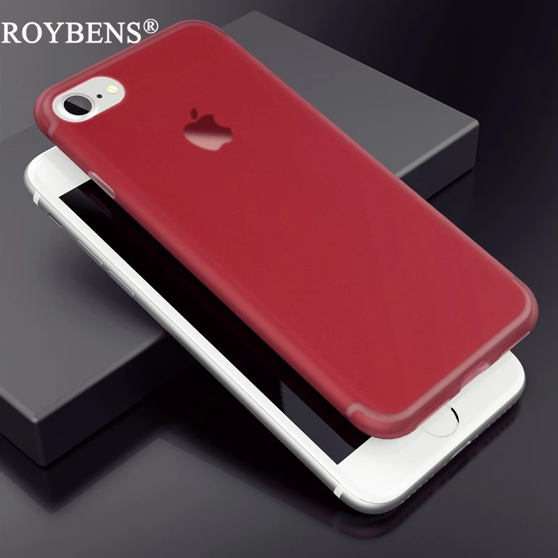 Roybens модный роскошный чистый цветной тонкий коврик PC чехол для iPhone 7 Plus 8 6 S 5 5S SE