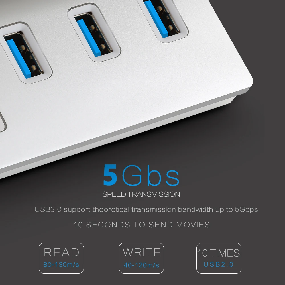 ROCKETEK Мульти USB 3 0 концентратор порта адаптер сплиттер интерфейс питания SD/TF