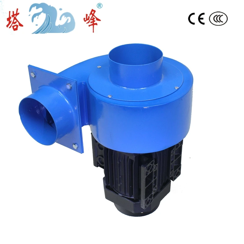 

370w small industrial 100mm diameter hot air suck snail fan blower