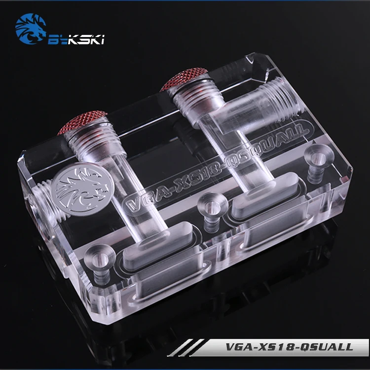 Bykski VGA-XS18-QSQUALL, изменение направления l-типа GPU Блок мост, акриловый мост, для Bykski's GPU водного блока ремонт