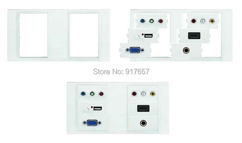 Аксессуары для домашнего кинотеатра модульная настенная пластина двойной