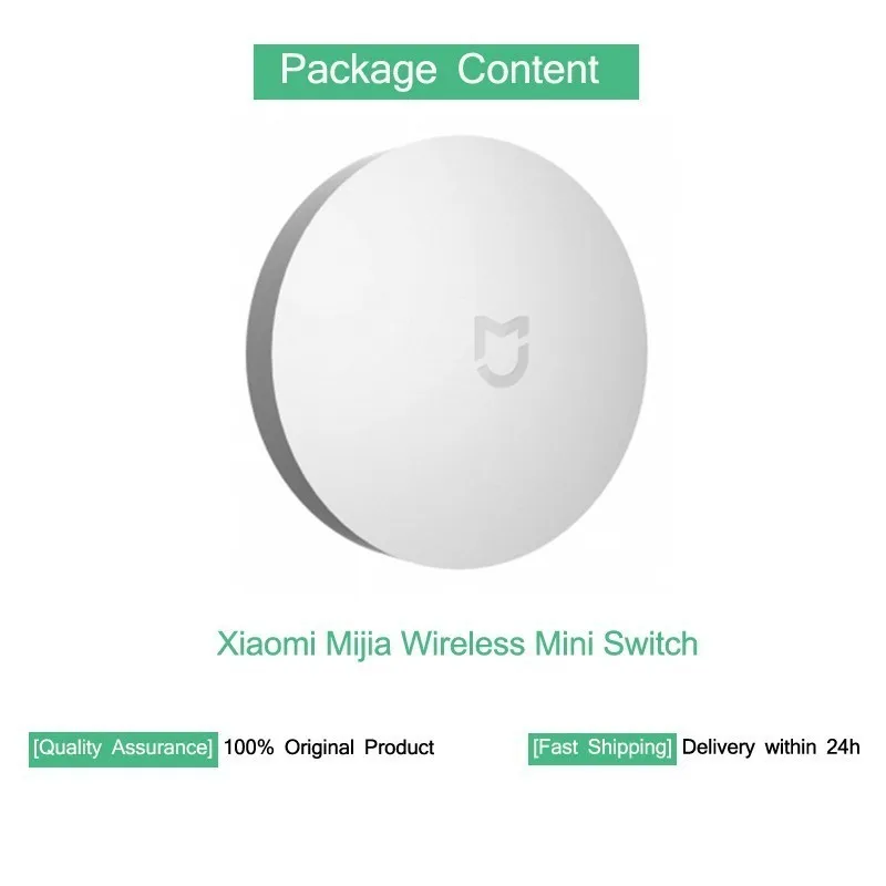 Wireless Switch Xiaomi Mijia Aqara 5 в 1 Умный дом Комплект видеокамера со встроенным видеомагнитофоно шлюз человеческого тела Датчик оконной двери беспроводной переключатель мини - Цвет: Wireless Switch