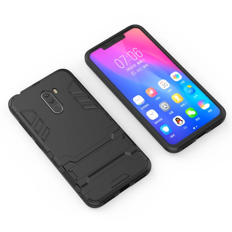 Чехол для Xiaomi Mi Pocophone F1/Poco F1 силиконовый чехол телефона ударопрочный робот броня