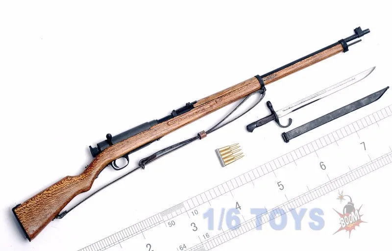 Модель оружия японского солдата Второй мировой войны, масштаб 1/6, Arisaka Ti-Lite T8007, металлический 38 винтовочный пистолет, коллекция