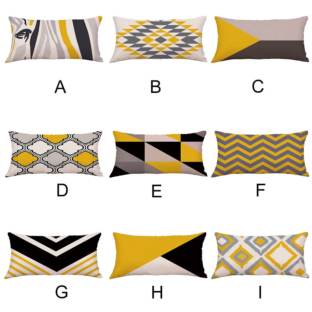 Чехол для подушки супер Желтая подушка мягкий геометрический чехол короткая