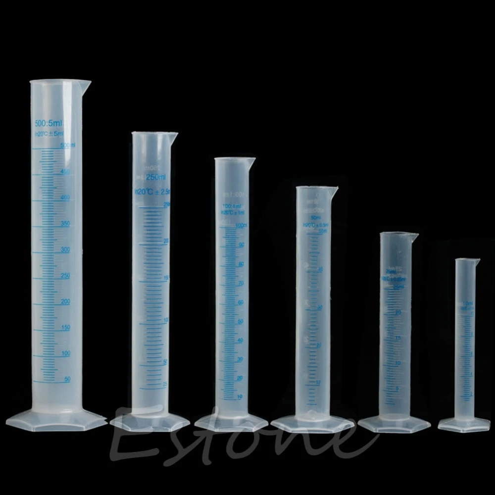 New Fashion Plastic Measuring Cylinder Trial Liquid Tube Laboratory Test Graduated Jar Tool | Дом и сад