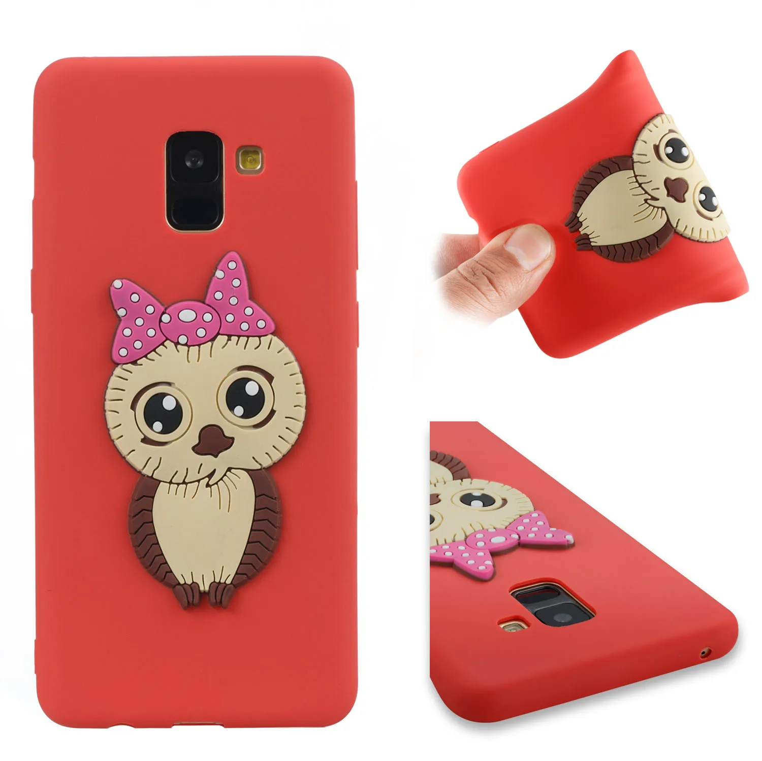 Милый чехол с рисунком совы для samsung galaxy A3 A5 A8 Plus 2016 2017 2018 A320 A520 A310 A510 A530X задняя