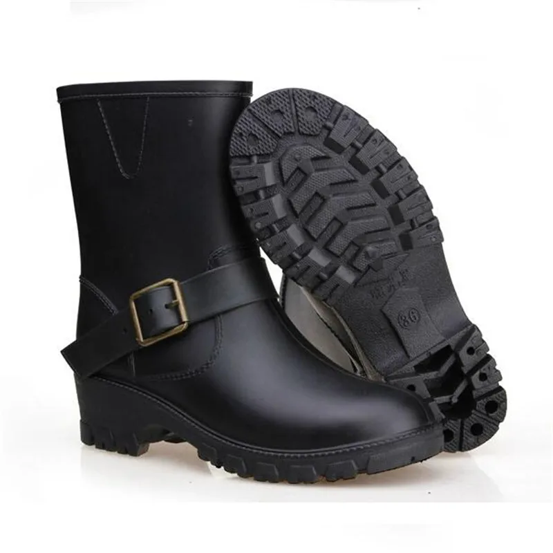 2017 Обувь Женщина Дождь Сапоги Сплошной Цвет Скольжения На Лодыжки Мартин