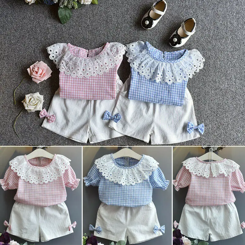 Pudcoco/Новый Модный комплект одежды для маленьких девочек блузка с цветочным