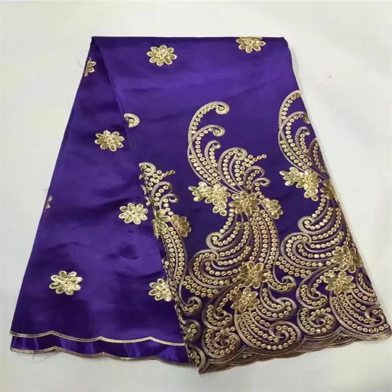 Фиолетовая африканская кружевная ткань красная желтая синяя французская 2017