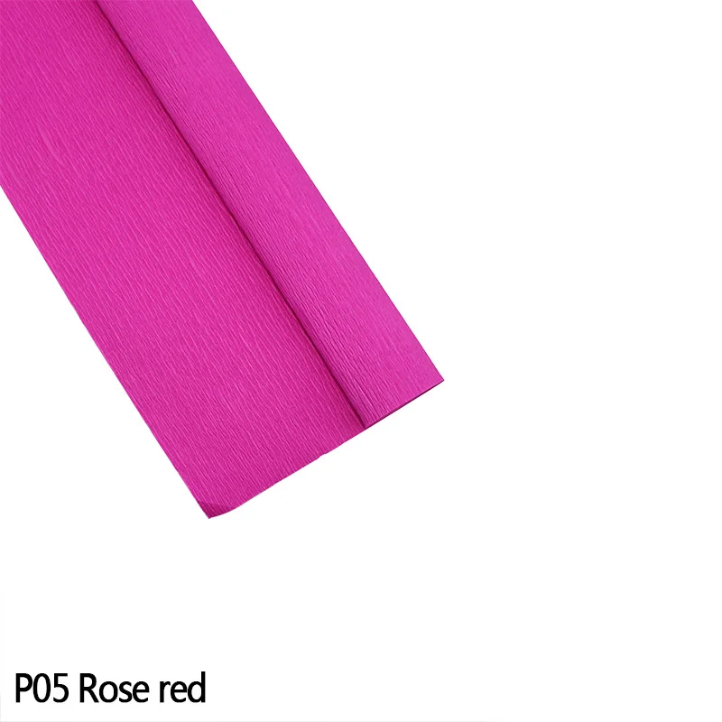 Rose red 250*50 см бумага для рукоделия, материалы для рукоделия, рулон для упаковки цветов, оригами, рифленая бумага для украшения дома, вечерние - Цвет: Rose red
