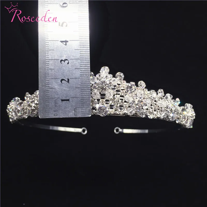 

New Classic Bride Wedding Hair Jewelry Handmade Bridal Crystal Tiara Crown Crystal Fashion Accessories Wholesale RE3287