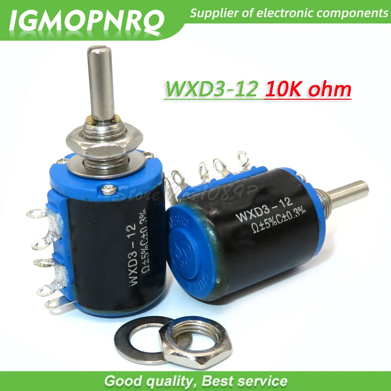 

2pcs WXD3-12-1W 10K ohm WXD3-12 1W 5 ring multi-circle precision wire-wound potentiometer IGMOPNRQ