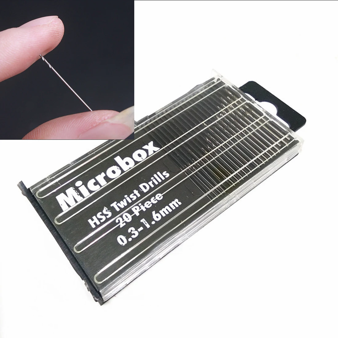 Mini Drill bit 0.3mm-1.6mm High Speed Steel HSS Micro Twist Bit Set Model Craft With Case Repair Parts 20Pcs | Инструменты