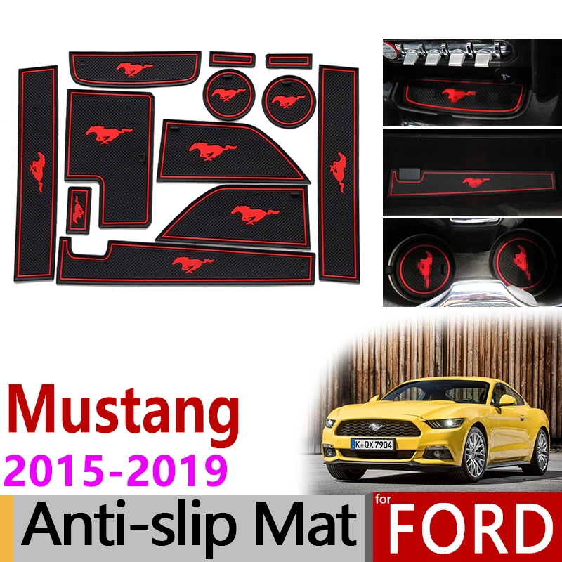 Противоскользящий резиновый коврик для Ford Mustang 2015 2016 2017 2018 2019 6th Gen S550 EcoBoost Export GT
