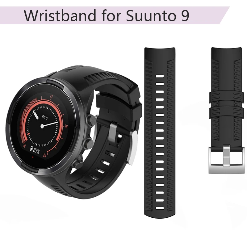 Adjustable Wristband Silicone Watch Band Strap for Suunto Spartan Sport Wrist Hr Baro 9 Smart Replacement | Электроника