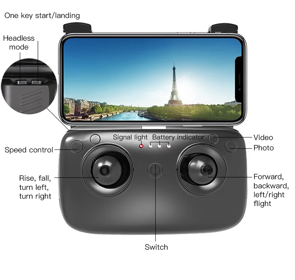 Профессиональный 4K HD камера Дрон двойная камера FPV Wi-Fi RC Дрон фиксированная точка высота удерживайте за мной Дрон Квадрокоптер Летающий 20 минут