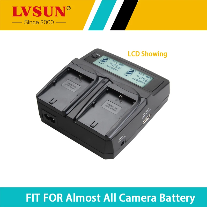 

LVSUN EN-EL23 EN EL23 ENEL23 Camera Battery Charger with LCD Display for Canon Nikon Coolpix P600 P610 P610s P900 P900s S810c