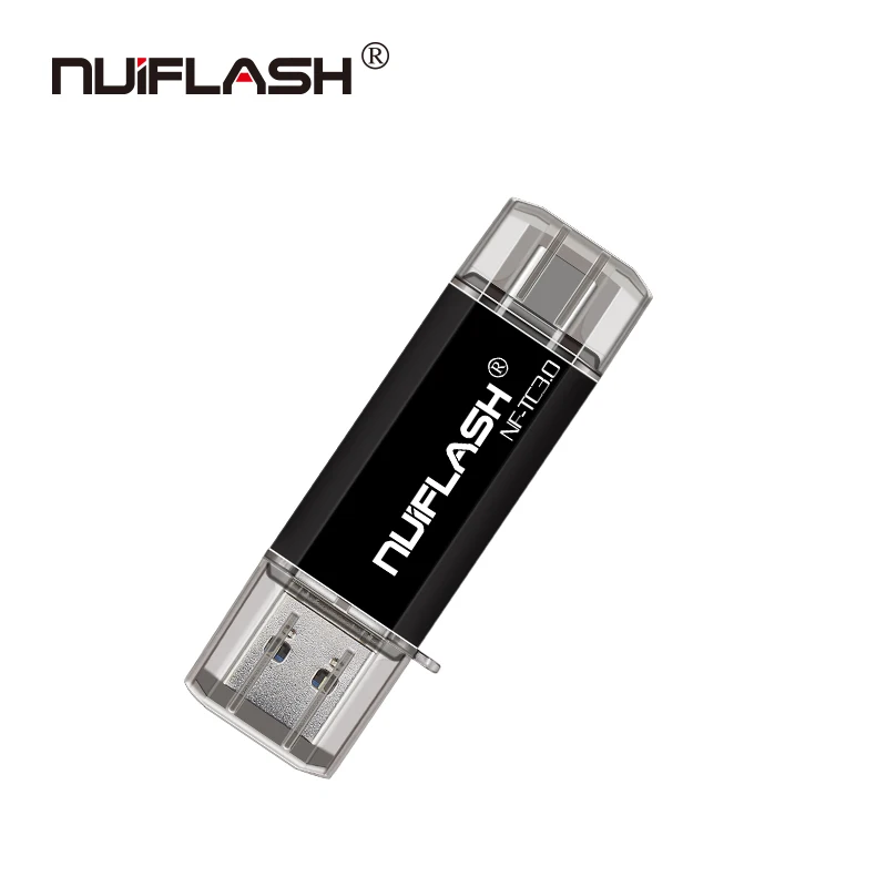 black OTG USB3.0& type-c usb флеш-накопитель 4 ГБ 8 ГБ 16 ГБ 32 ГБ 64 ГБ 128 ГБ флеш-накопитель для смартфонов/планшетов на базе android - Цвет: black