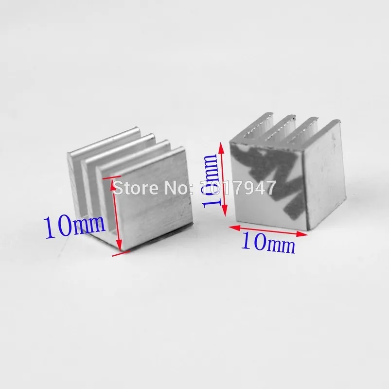 100 шт./партия алюминиевые радиаторы чип-радиатор для микросхем IC 10 мм x |