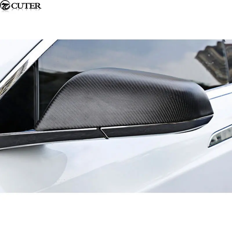 Модель S сменные боковые зеркальные крышки из углеродного волокна автомобильные