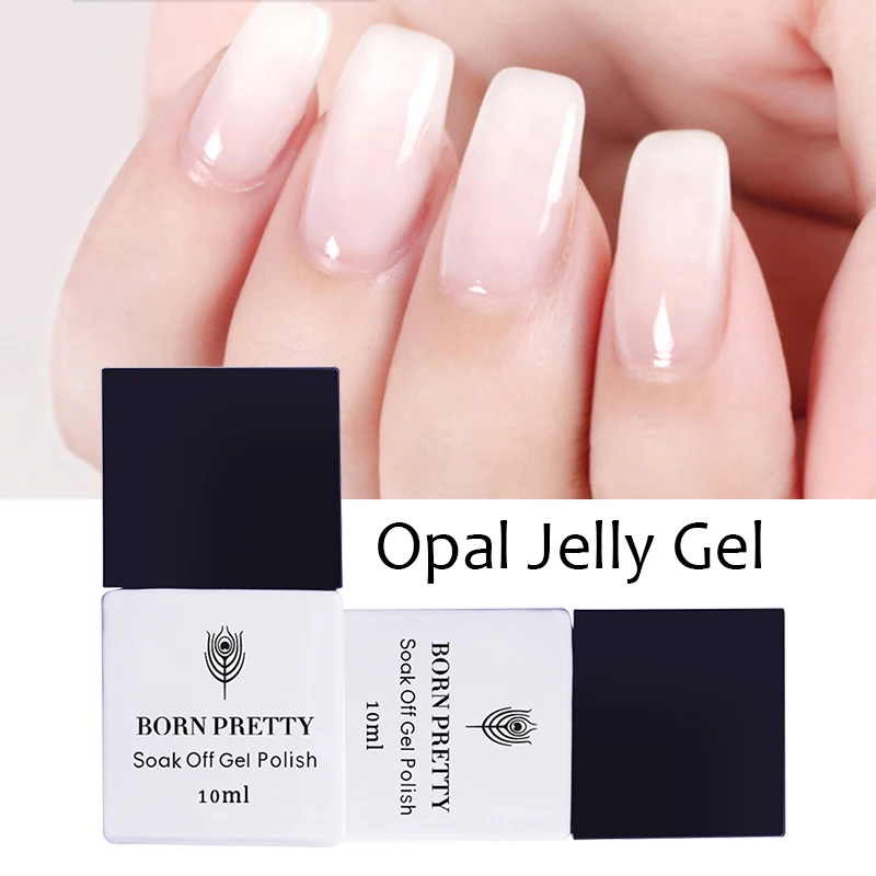 BORN PRETTY 10 мл матовое желе Гель лак белый отмачиваемый для ногтей УФ маникюра