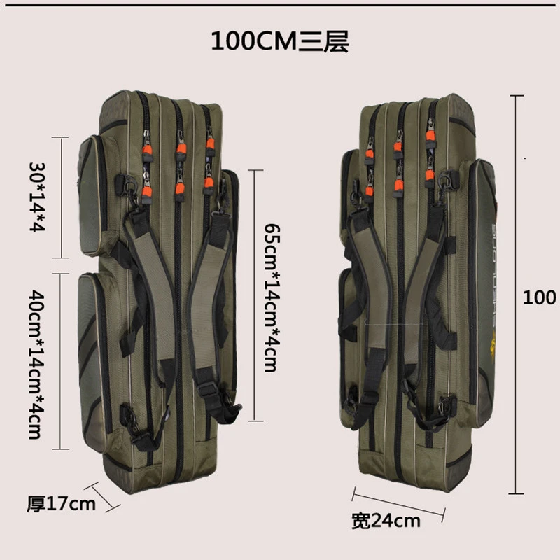 Утолщенная многофункциональная Водонепроницаемая 2 3 слойная сумка для рыбалки