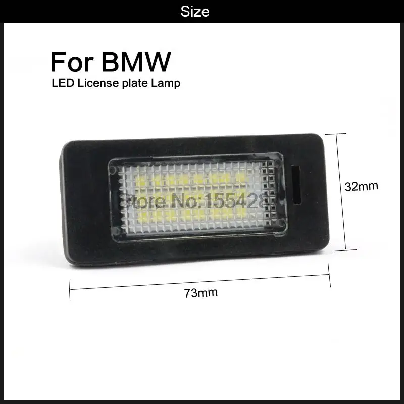 Pair 24 LED 3528 SMD License Plate Lights Lamps Bulbs 6000K White For BMW E82 E90 E92 E93 M3 E39 E60 E70 X5 | Автомобили и