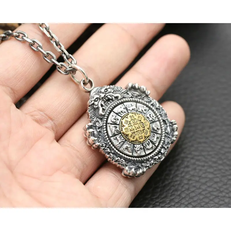 100% Подвеска из настоящего серебра аксессуары для мужчин фирменное ювелирное