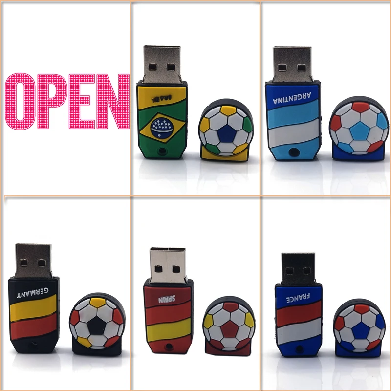 USB флеш накопитель мультфильм футбольная ручка привод 4 ГБ 8 16 32 64 Гб футбольный