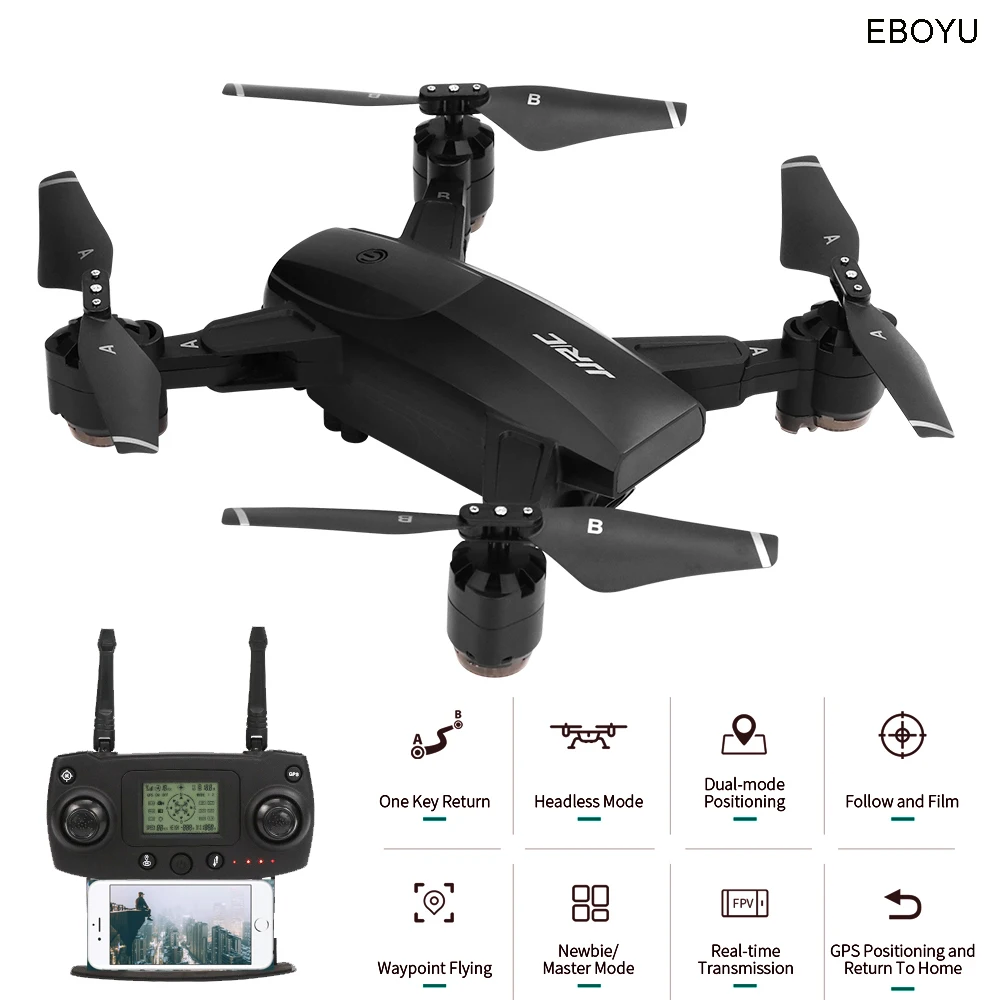 Квадрокоптер JJRC H78G с широкоугольной HD камерой Wi Fi FPV 1080P GPS двойным режимом
