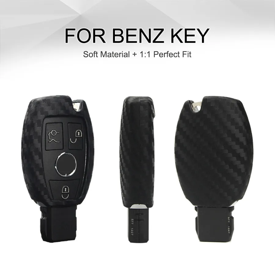 Чехол для автомобильного ключа KUKAKEY чехол Mercedes Benz W203 W210 W211 W124 W202 AMG C E S R CLS CLK CLA SLK из