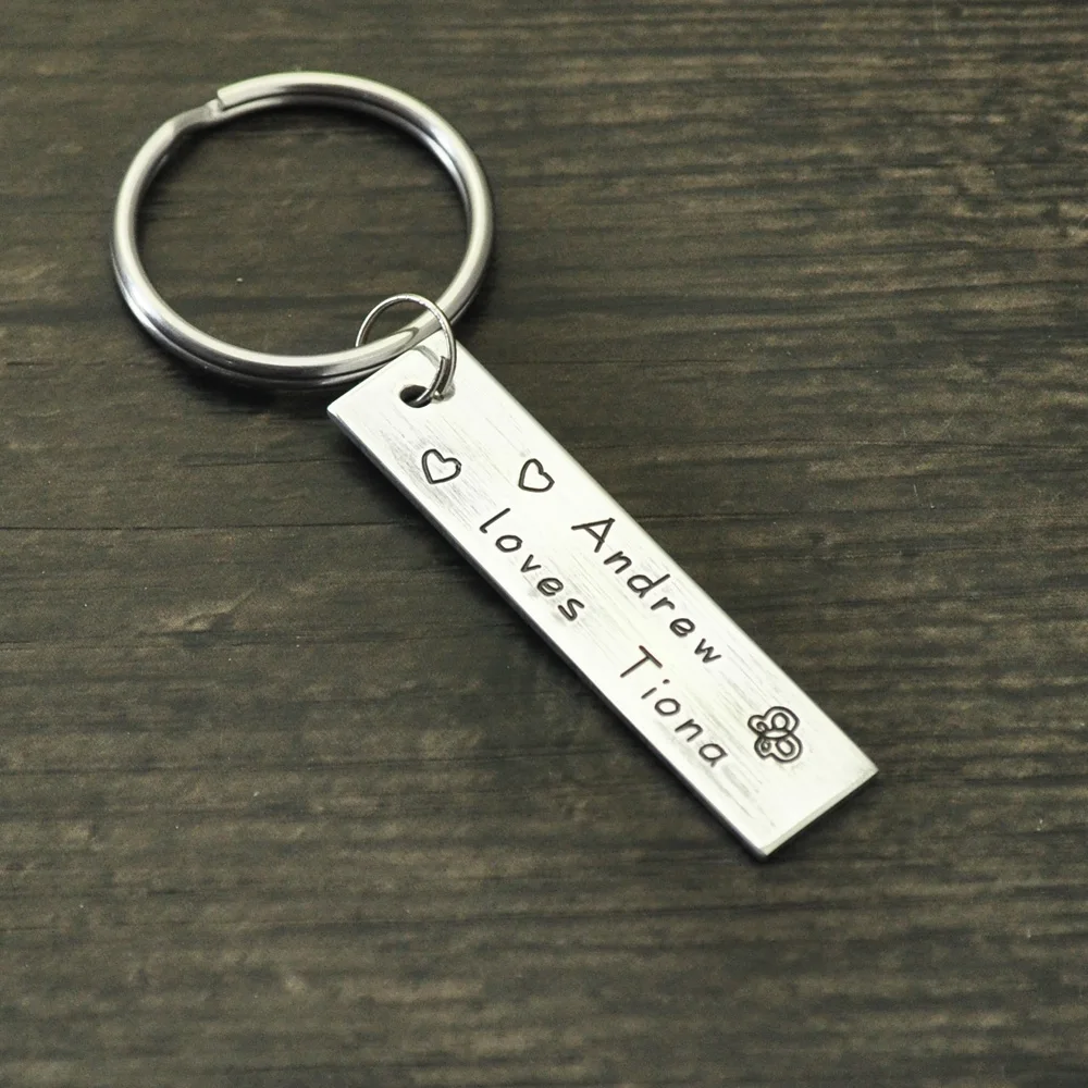 

Personalized Keychain,Custom Keychain,Anniversary Gift, Gift For Him, Husband, Valentines Gift,Key Chain