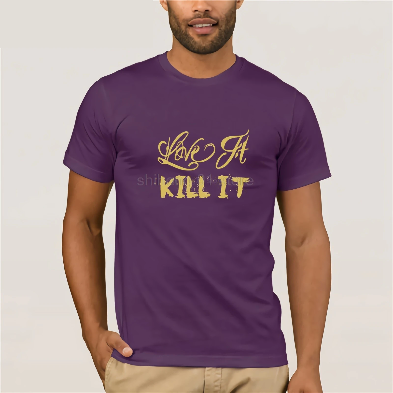 Футболка мужская с надписью Love It Kill для бодибилдинга занятий спортом тайского