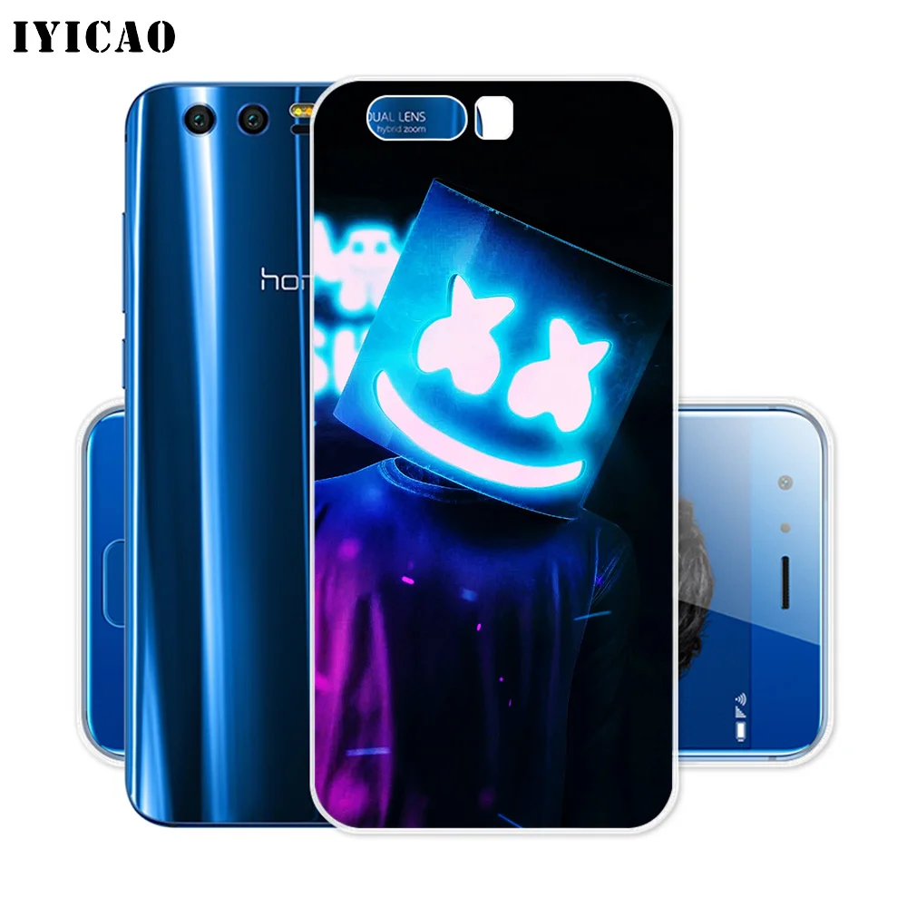 Мягкий силиконовый чехол IYICAO Marshmello для DJ Huawei Y9 Y7 Y6 Prime 2018 Honor 8C 8X 8 9 10 Lite 7X 7C 6A 7A
