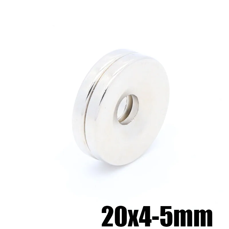 Сильный Круглый Неодимовый кольцевой магнит 50 шт. отверстие 5 мм 20*4 20x4