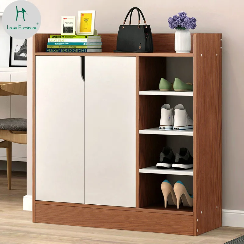 

Louis Fashion Shoe Cabinets Modern Simple Household Economical Multi-storey Rack Dust-proof European Partition