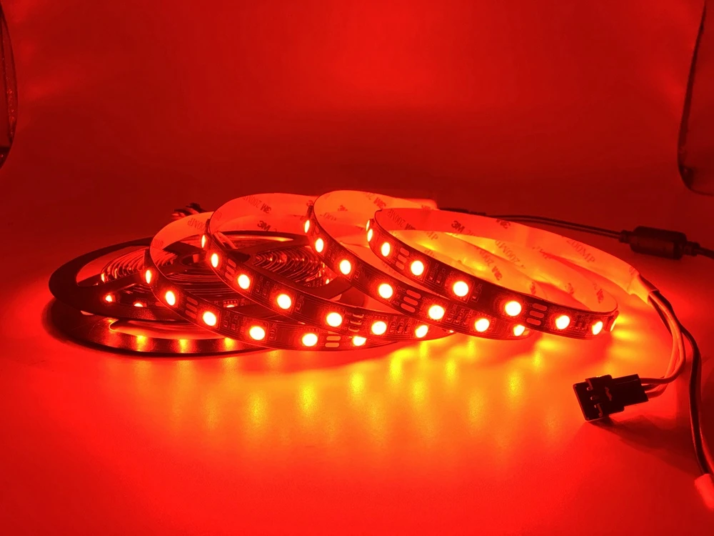 SK6812 5050SMD RGBW(Similair WS2812b) 4 в 1 DC12V индивидуальная Светодиодная лента IP30/IP65/IP67 60 светодиодов/Pisxels/m