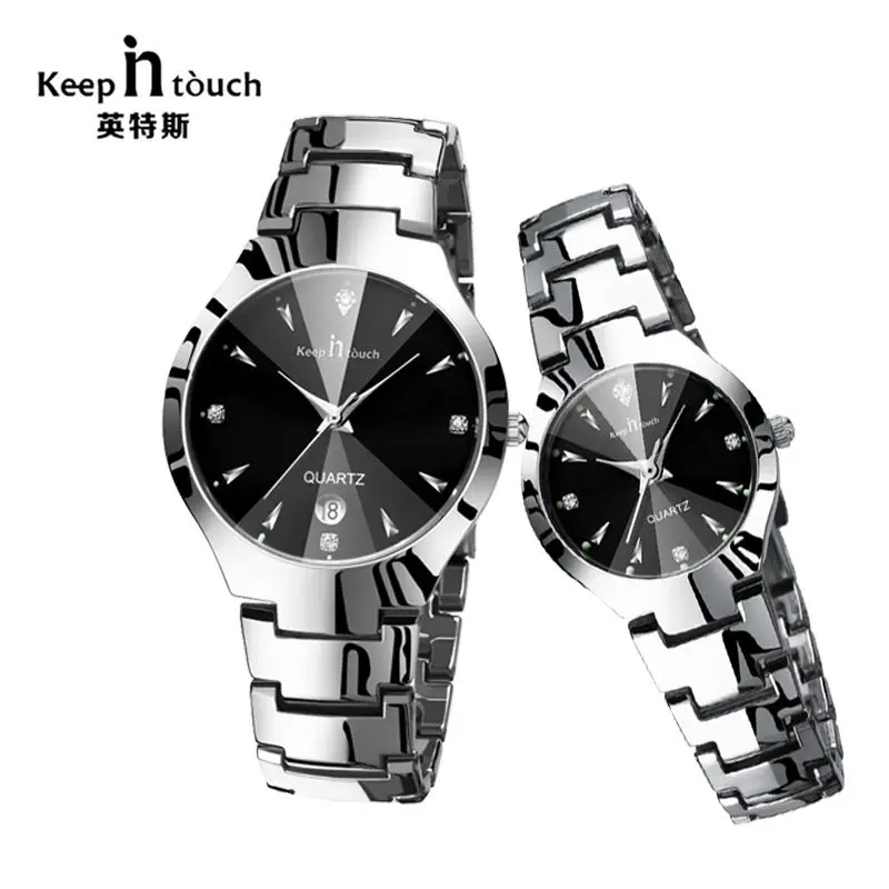 KEEP IN TOUCH Simple Men's&Women Watches Alloy Quartz Couple Watches Ladies Luminous Waterproof Couple clock relogio masculino