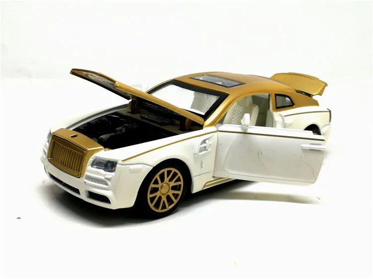 Белый 1:32 игрушечная машинка Rolls-Royce phantom, металлическая игрушка, литая машинка, игрушечный автомобиль, модель автомобиля, миниатюрные игрушки для детей, подарки - Цвет: Белый