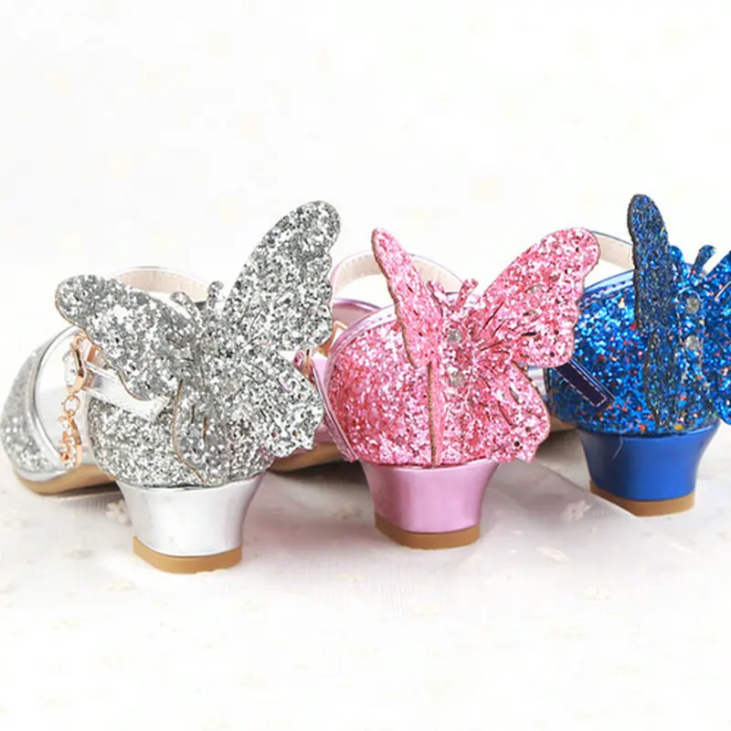 

Butterfly children sandals kids girls sandals wedding shoes girls princess sandal high heels kids dress shoes Mules Clogs Shoes