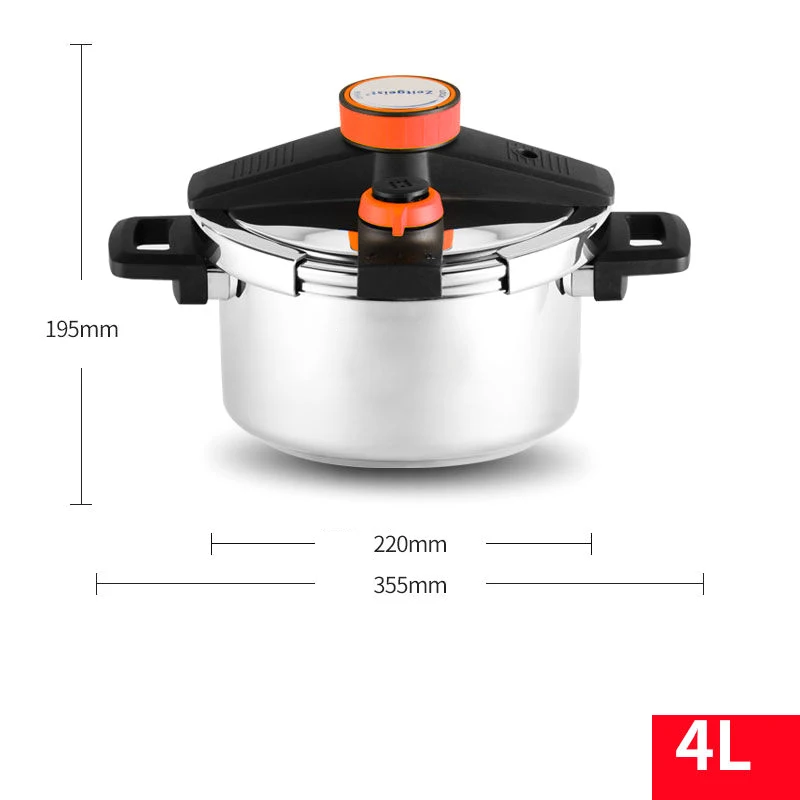 Pressure cooker Stainless steel soup pot portable cooker cooking cookware kitchen steamer stewpot induction stove gas household