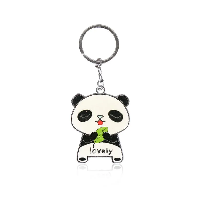 Брелок для ключей Женский из сплава с пандой и губами|designer key chain|key chainpendant ring |