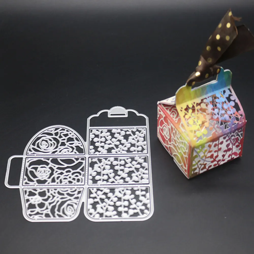 Металлический трафарет и штампы для конфет в коробке сделай сам скрапбукинга