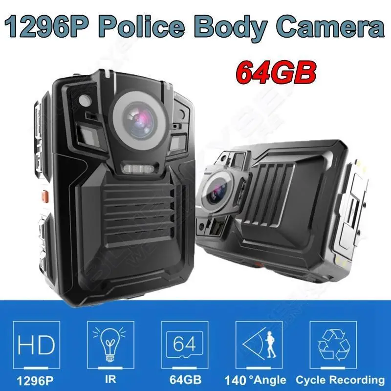 Boblov HD66 02 Mini Camara 64GB Ambarella A7L50 Super HD 1296P полицейская камера s IR светильник для